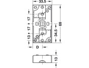 Extend Rod Lock Case BS17mm LH PNP