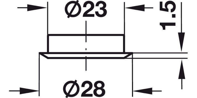 Cylinder Rosette D22mm Brass PNP