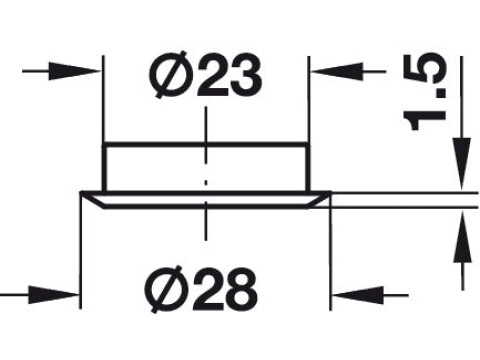 Cylinder Rosette D22mm Brass PNP