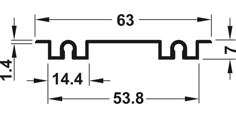 Aluflex 80 Dbl Btm Track RM 3.0m SAA