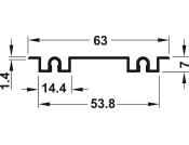 Aluflex 80 Dbl Btm Track RM 3.0m SAA