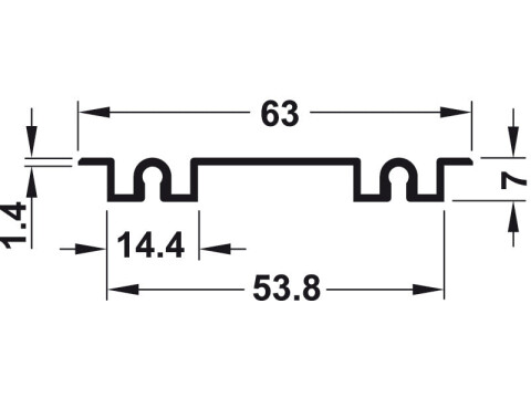 Aluflex 80 Dbl Btm Track RM 3.0m SAA