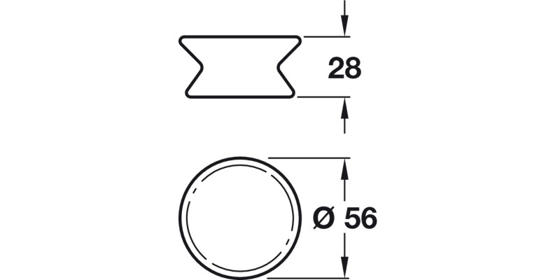 YoYo Knob Walnut D56x28mm