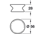 YoYo Knob Walnut D56x28mm