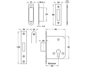 Startec DIN Mort Cyl Ddlock 55/84mm SSS