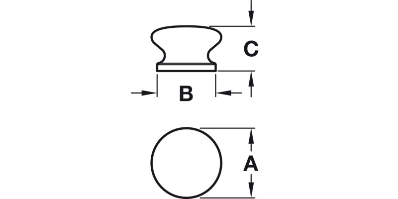 Shaker Knob Smoked Oak D55mm