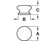 Shaker Knob Smoked Oak D55mm