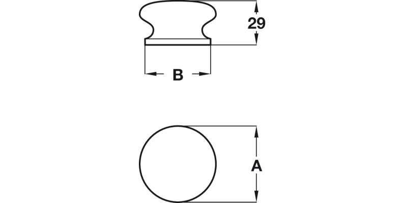 Knob Unfinished Beech D45x29mm