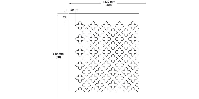 Decorative Panel MDF 1830x610x3mm