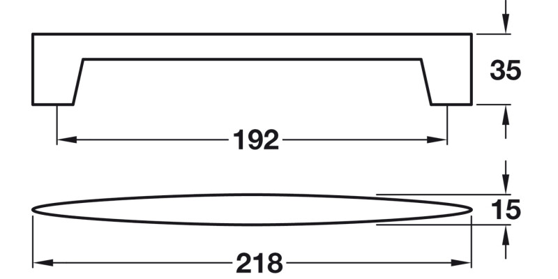 Oval D Handle Walnut 192mm cc