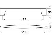 Oval D Handle Walnut 192mm cc