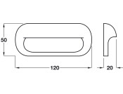 Lay On Handle Unfin Beech 96mm CLR