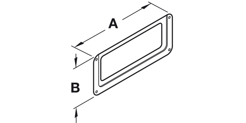 Label Frame Steel Sat Nkl Plt 69x35x2mm