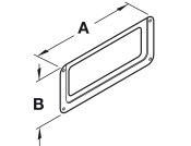 Label Frame Steel Sat Nkl Plt 69x35x2mm