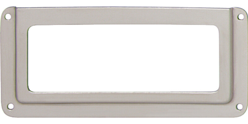 Label Frame Steel Sat Nkl Plt 69x35x2mm
