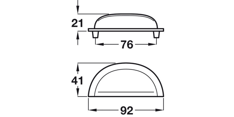 Henrietta Cup Hdl ZA Pol Blk Nkl 76mm cc