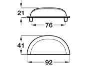 Henrietta Cup Hdl ZA Pol Blk Nkl 76mm cc