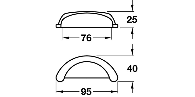 Ariel Cup Hdl ZA Pol Chrome 76mm cc