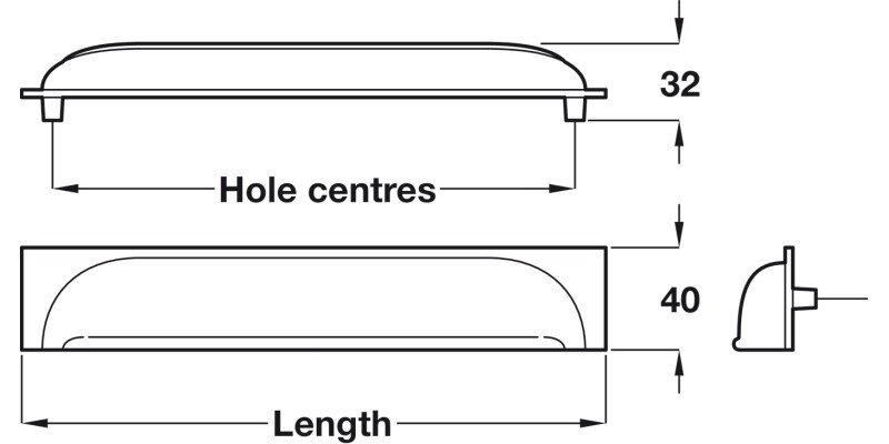 Queslett Cup Hdl Brass Pol Nkl 96mm cc