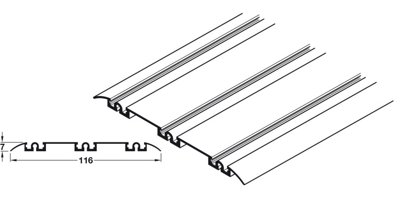 Aluflex 80 Tri Btm Track Glue 3.0m SAA