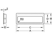 Inset Hdl Brass Pol Nkl Plt/Matt 75x32mm