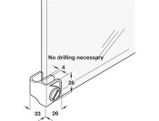 Glass Door Pull 4-5mm ZA/Pl NP