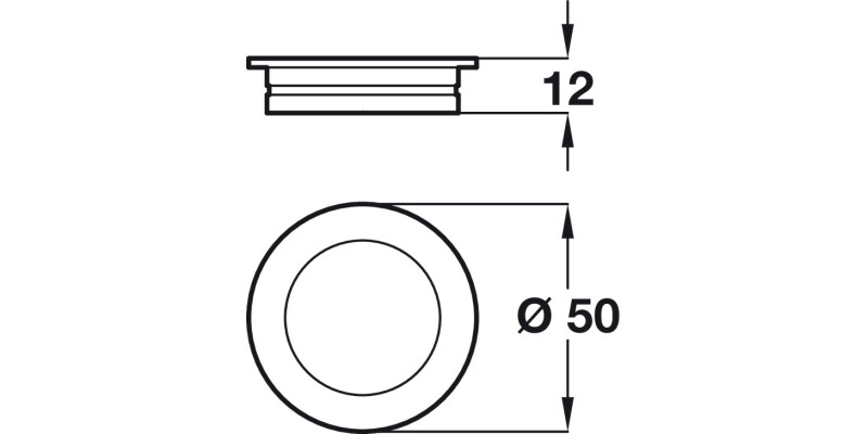 Inset Hdl ZA Matt Nickel D50mm