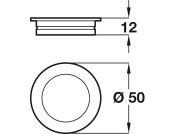 Inset Hdl ZA Pol Chrome D50mm