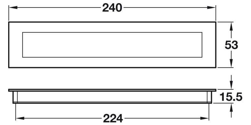 Pellipar Inset Handle ZA SSE 224mm cc
