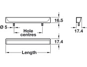 Hide Inset Hdl ZA Matt White 128mm cc