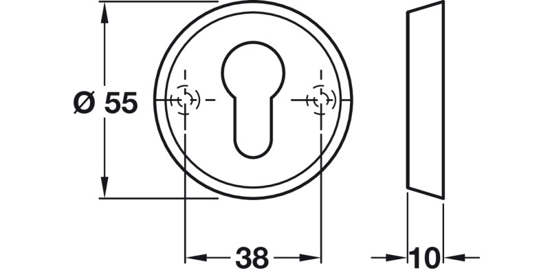 Anti-Ligature Escutcheons D55mm SSS