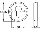 Anti-Ligature Escutcheons D55mm SSS