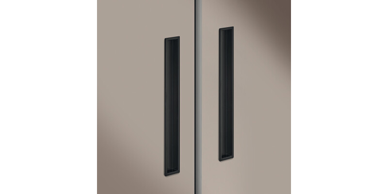 Cubic Inset Hdl ZA Matt Black 160mm