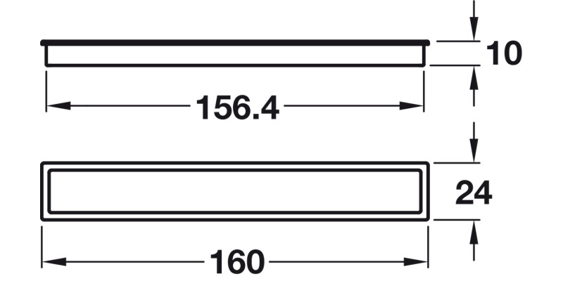 Cubic Inset Hdl ZA Matt Black 160mm
