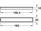 Cubic Inset Hdl ZA Matt Black 160mm