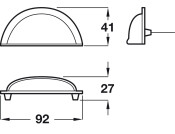 Chatsworth Cup Hdl Brass Bru Cop 76mm cc
