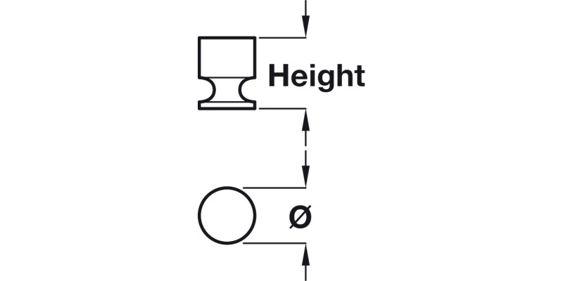 Cyrus Knob Brass Pol Chrome D16x20mm