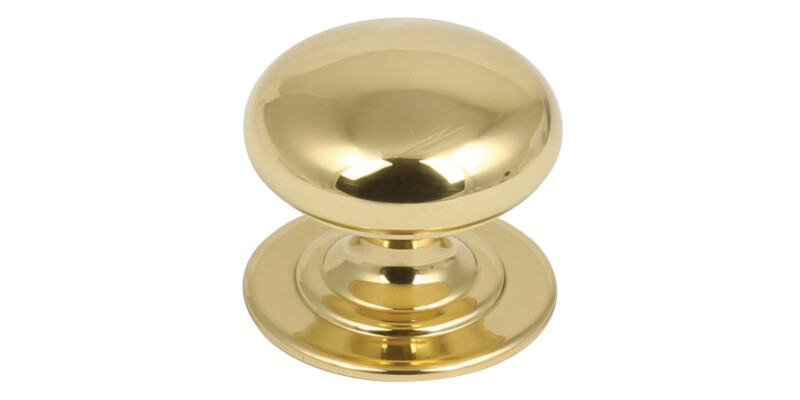 Grosvenor Knob Brass Pol Brass D32x28mm