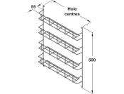 Spice/Pack Rack 4-Tier Linear 500x55mm