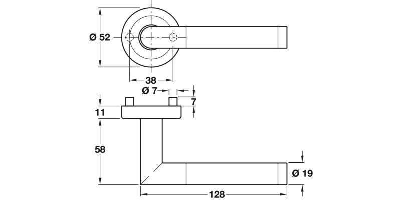 Space Lever Hdls/Rose 304 PSSS