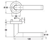 Space Lever Hdls/Rose 304 PSSS