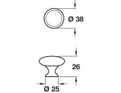 Henrietta Knob ZA PC D38x26mm