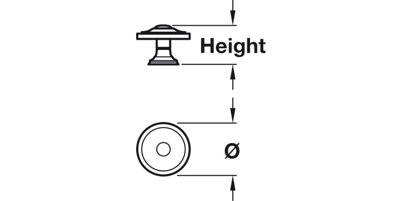 Knob ZA Ant Brass D30x23mm