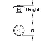Knob ZA Ant Brass D30x23mm