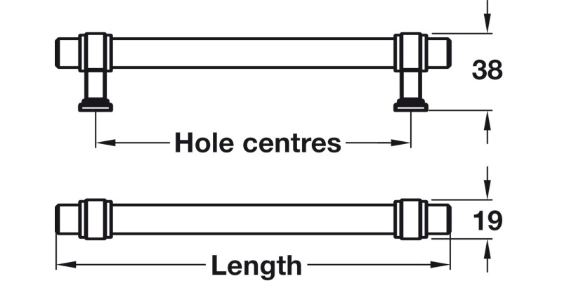 Glacio Pull Hdl Zinc/Gls Clr/Nkl 160mmcc