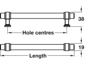 Glacio Pull Hdl Zinc/Gls Clr/Nkl 160mmcc