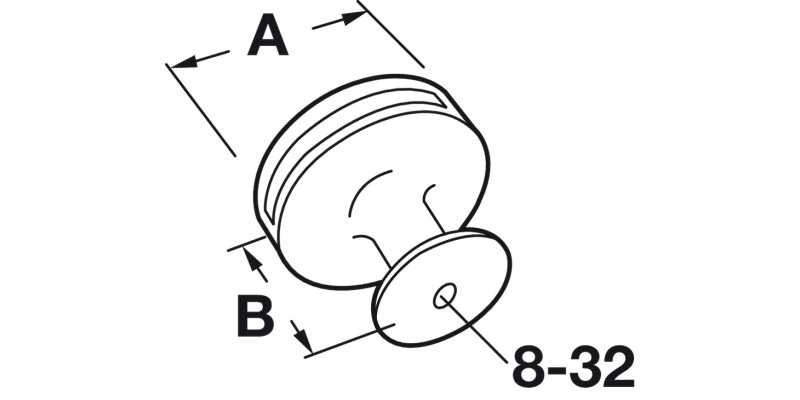 Oberon Knob ZA Pol Nickel D35x30mm