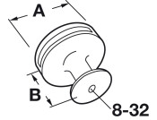 Oberon Knob ZA Pol Nickel D35x30mm