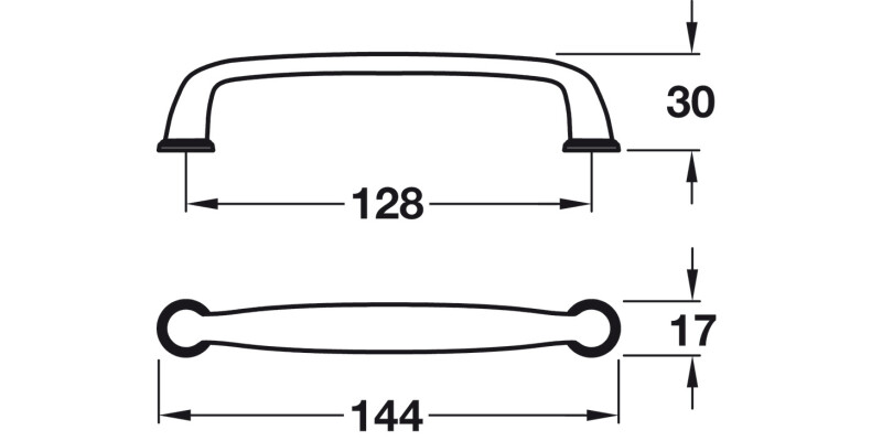 Kane Pull Hdl ZA Oil Rub Brz 128mm cc