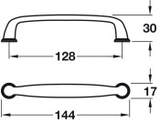 Kane Pull Hdl ZA Oil Rub Brz 128mm cc